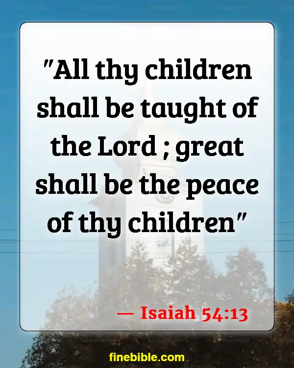 Bible Verses About Family Strength (Isaiah 54:13)